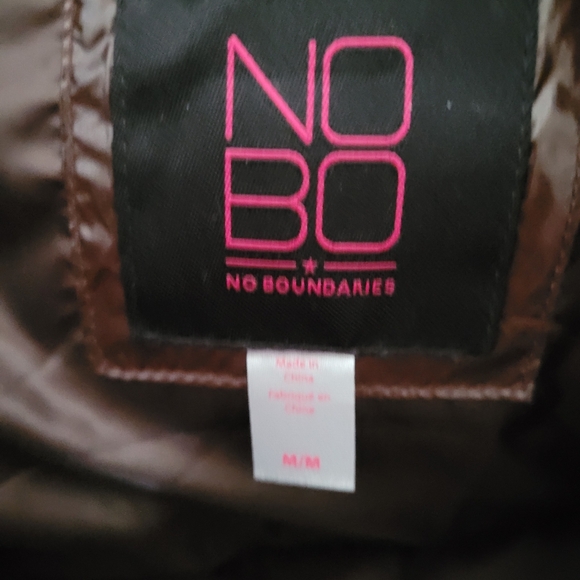 NO BOUNDARIES PUFFER JACKET WOMEN'S MEDIUM SHINY BROWN NEW - Picture 3 of 3